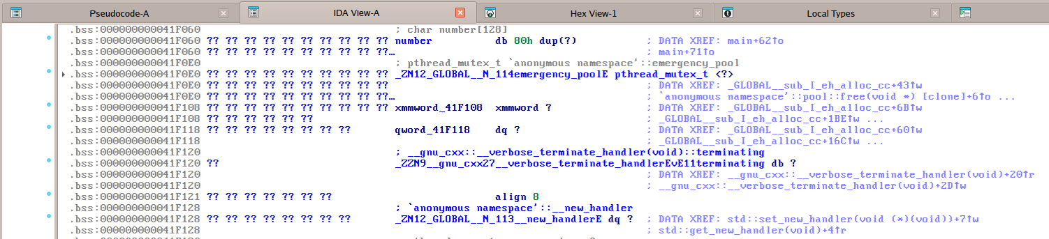 Figure 4: View of .bss section (unfinished), IDA Pro 9.2.0.250908
